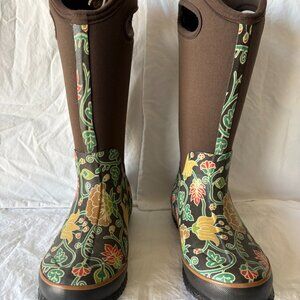 Bogs Classic High Autumn II Waterproof Insulated Boots - Floral - Size 7